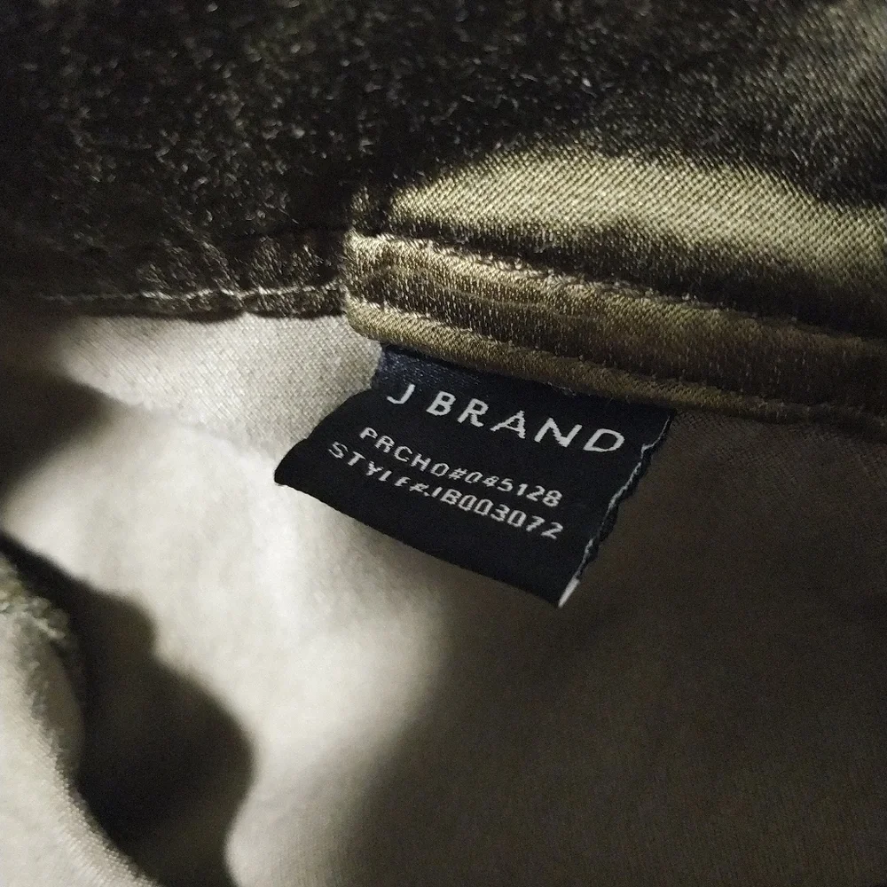 J Brand Athena Cropped Belted Cotton blend Sateen Tapered Pants